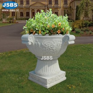 Solid White Flower Pot, JS-P209